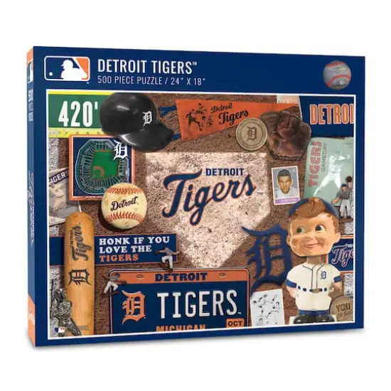 MLB Baseball Retro Series 500 Piece Puzzle Detroit Tigers {1}