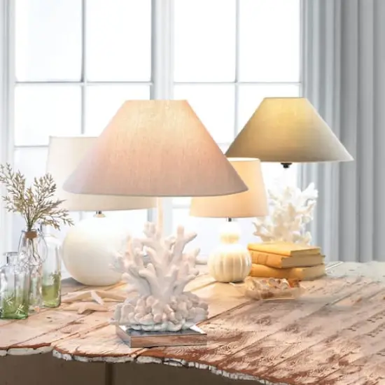 13'' White Charlotte Table Lamp  {4}