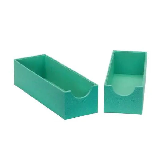 Household Essentials Narrow Drawer Organizers, 2ct. Green {1}