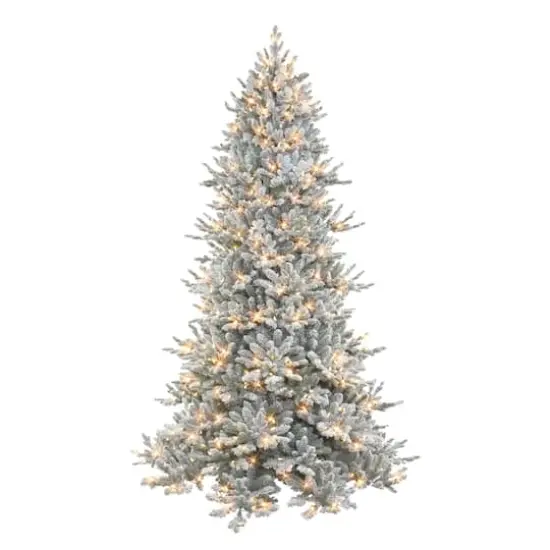 7.5ft. Pre-Lit Flocked Royal Majestic Artificial Christmas Tree, Multicolored Lights {4}