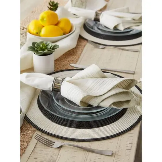 DII&reg; Natural Variegated Stripe with Tassel Cloth Dinner Napkins, 6ct. {9}