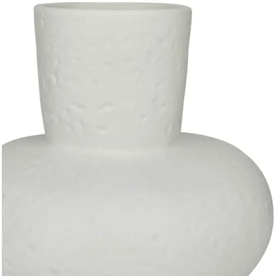 CosmoLiving by Cosmopolitan White Ceramic Gourd Style Vase Set of 2 9", 11" {4}