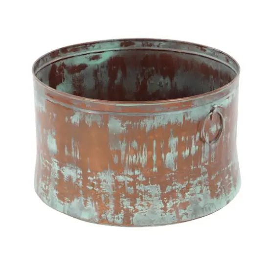 Copper Metal Rustic Planter Set {5}