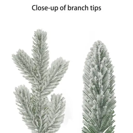 6ft. Battery-Operated Pre-Lit Flocked Decorated Artificial Garland {7}