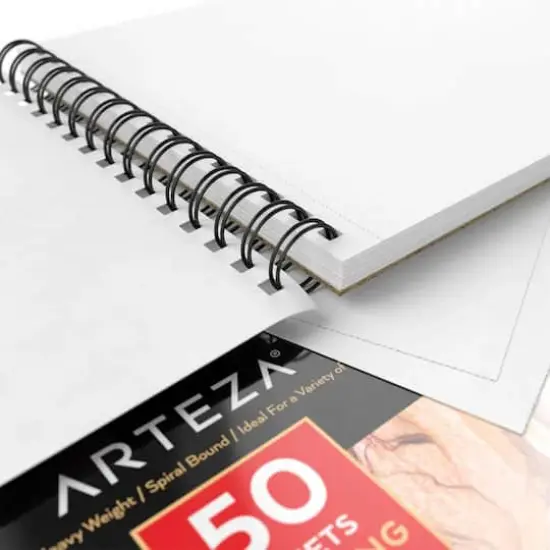 Arteza&reg; 8" x 10" Spiral Drawing Pads, 2ct. {5}