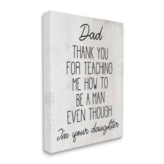 Stupell Industries Dad Thank You Phrase Family Daughter Humor Canvas Wall Art {8}