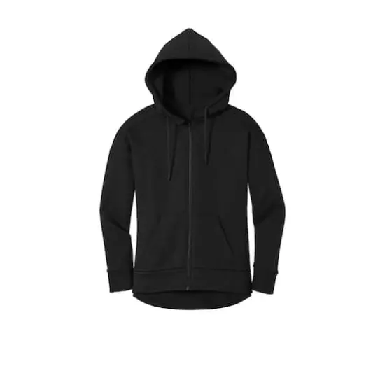 District&reg; Perfect Weight&reg; Women's Fleece Drop Shoulder Full-Zip Hoodie Jet Black {1}