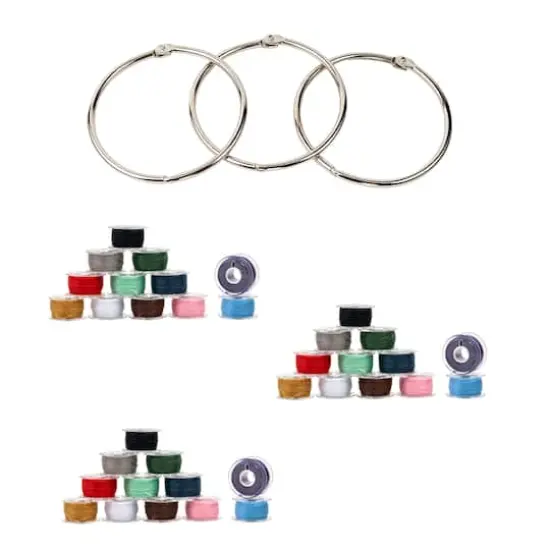 SINGER&reg; Class 15 Sewing Bobbin & Storage Rings Set {1}