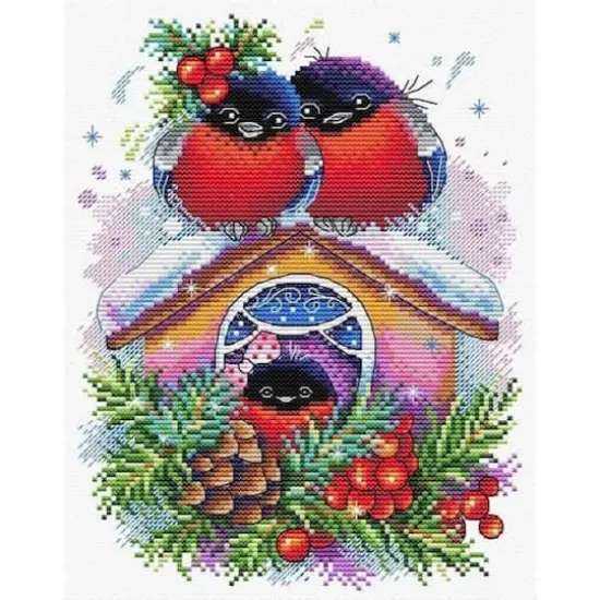 Mp Studia Winter House Cross Stitch Kit {1}