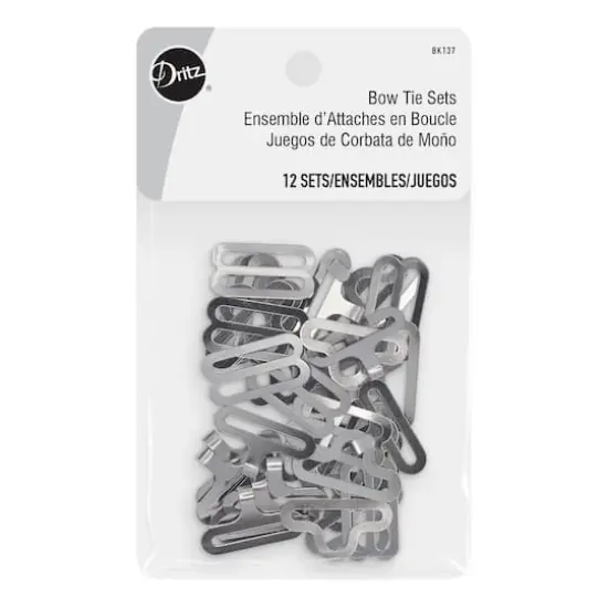 Dritz&reg; Silver Bow Tie Sets, 12ct. {1}