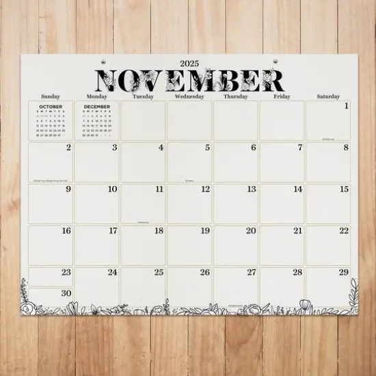 July 2025 - June 2026 Large Floral Desk Pad Monthly Blotter Calendar {5}