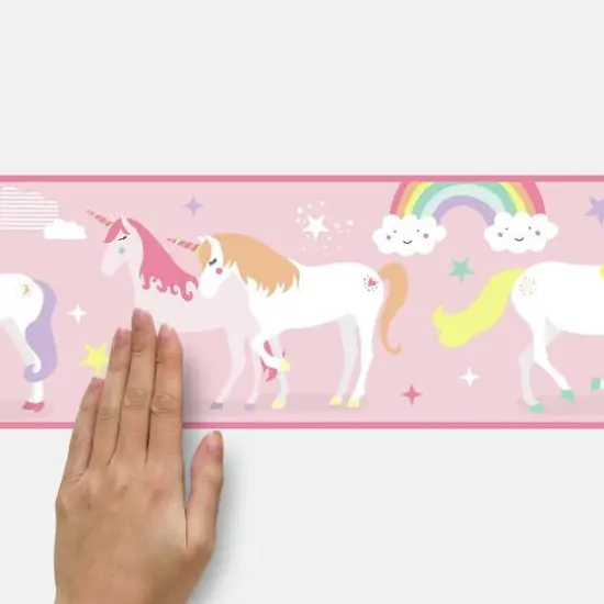 RoomMates Magical Unicorn Peel & Stick Wallpaper Border {8}