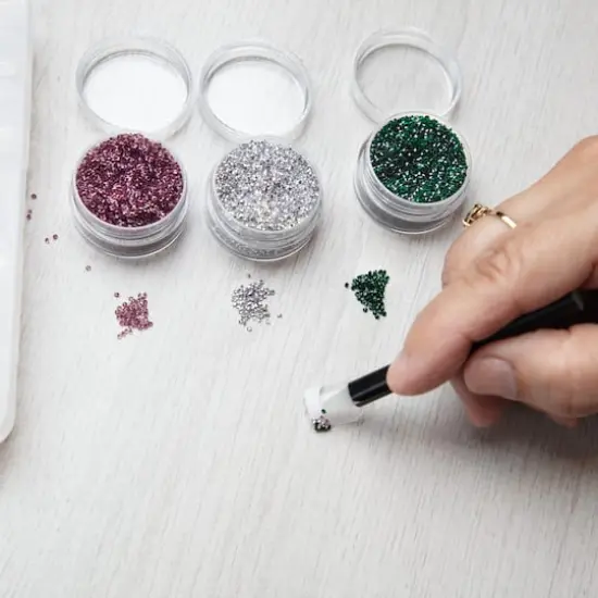 1.2mm Glass Micro Rhinestones by Bead Landing&trade;, 0.7oz. Emerald Green {6}