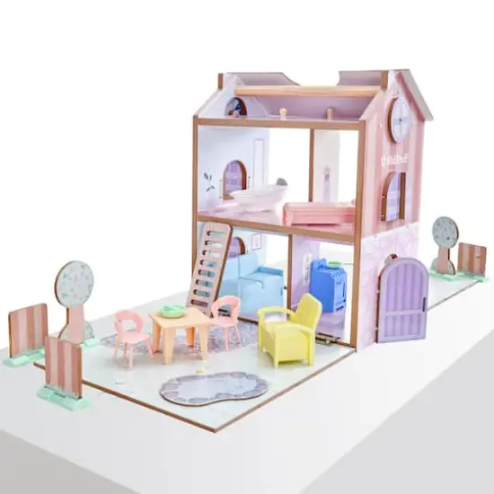 KidKraft Play & Store Cottage Wooden Dollhouse with 36 Accessories {3}