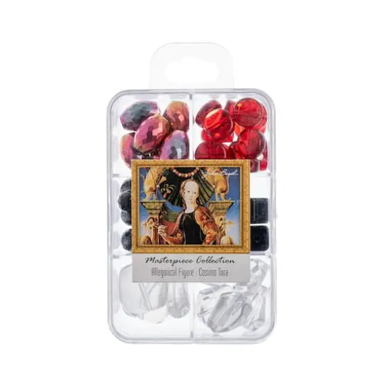 John Bead Masterpiece Collection Glass Bead Box Mix Allegorical Figure/Cosimo Tura {1}