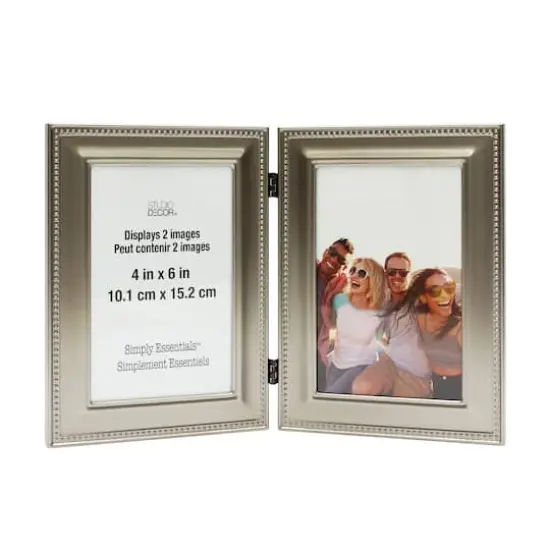 Simply Essentials&trade; 4" x 6" Antique Pewter Hinged Frame by Studio D&eacute;cor&reg; {1}