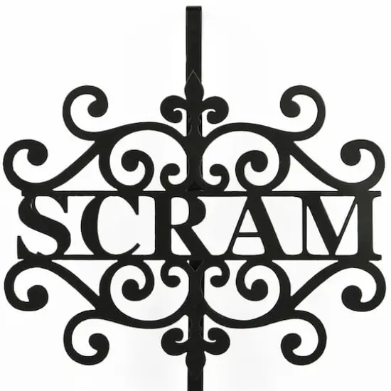 16" Halloween Scram Wreath Hanger {3}
