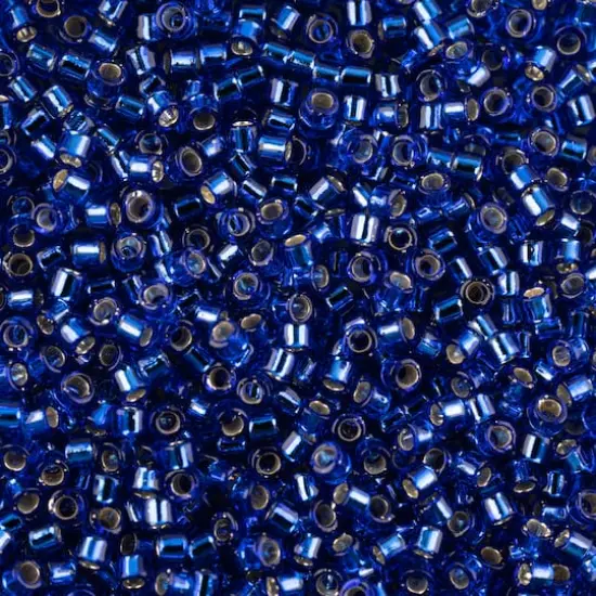 John Bead 11/0 Miyuki Delica Glass Seed Beads, 5g Silver Lined Sapphire {1}