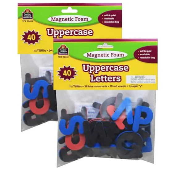 Teacher Created Resources® Magnetic Foam Uppercase Letters, 2 Sets {1}