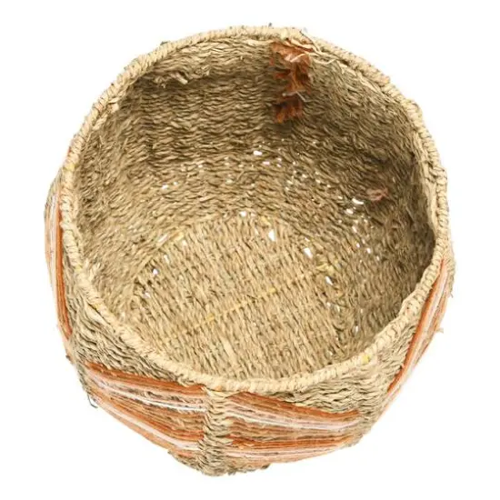 Hello Honey&reg; Brown Chevron Handwoven Seagrass Basket Set {2}