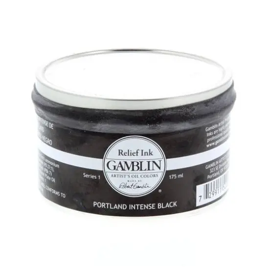 Gamblin Relief Ink, 175mL Portland Intense Black {1}