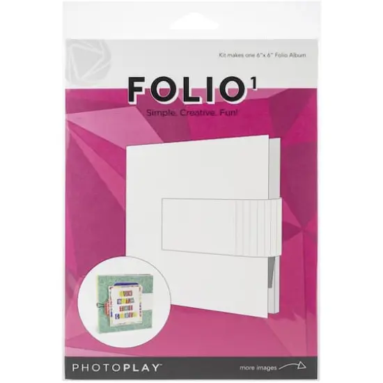 Photoplay&trade; White 6" x 6" Folio {1}