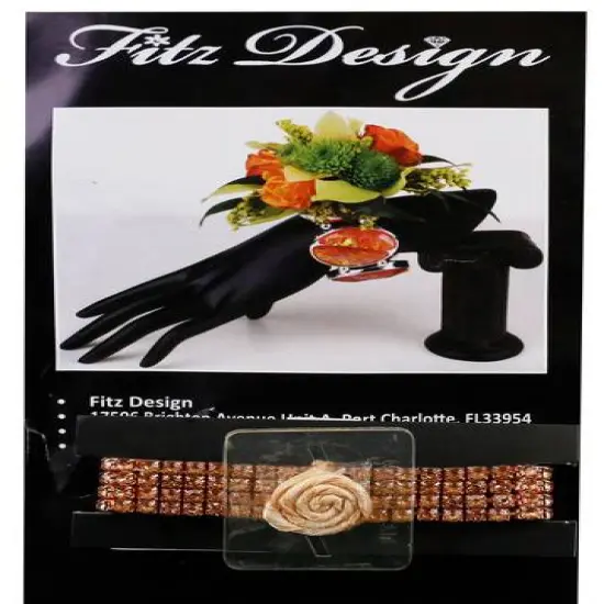 JAM Paper U Rock Candy Rhinestone Bracelet Rose Gold {1}