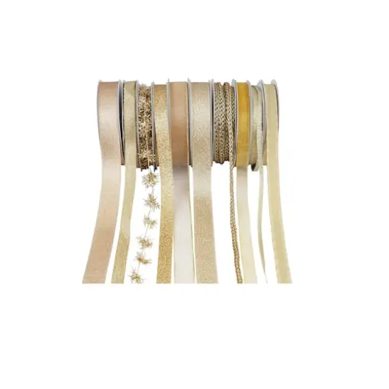 Value Pack Ribbon, 10ct. by Celebrate It&reg; Champagne {1}