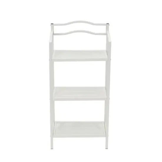 Household Essentials 3-Tier Metal Bathroom Storage Shelf White {5}