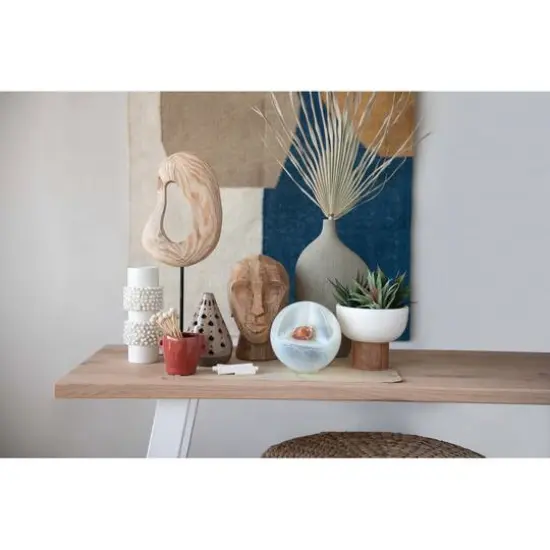 Hello Honey&reg; 8" Handmade Poodle Cut Stoneware Vase {6}