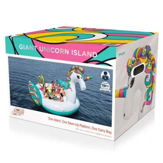 Bestway 19.4ft. Wide Giant Unicorn Party Island {4}
