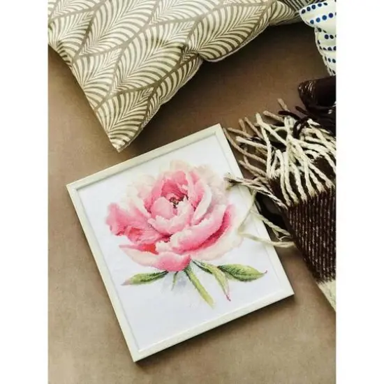 Alisa Tender Peony Cross Stitch Kit {4}