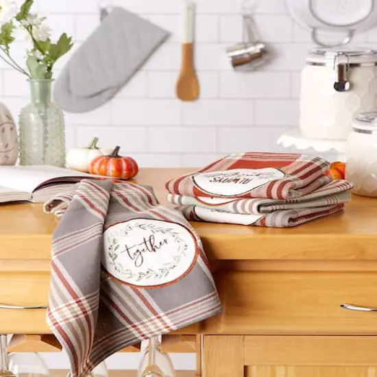DII&reg; Plaid Thanksgiving Cozy Picnic Dishtowel Set {7}