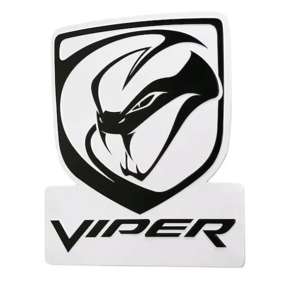 Dodge Viper Embossed Shaped Metal Wall Sign {1}