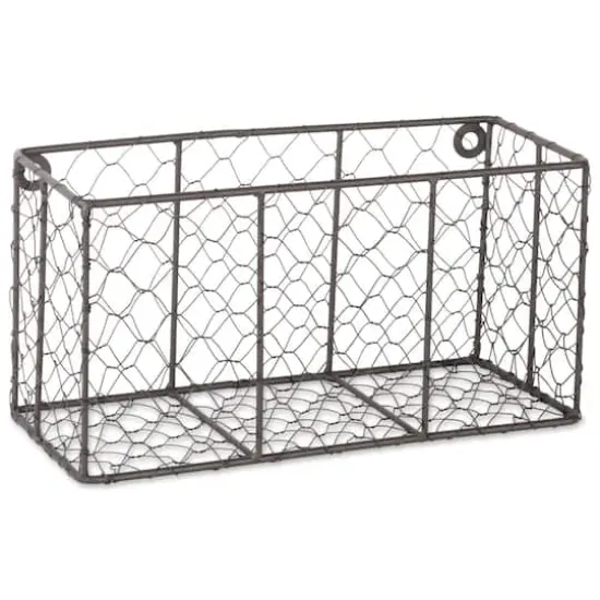 DII&reg; Small Gray Wall Mount Chicken Wire Baskets, 2ct. {4}