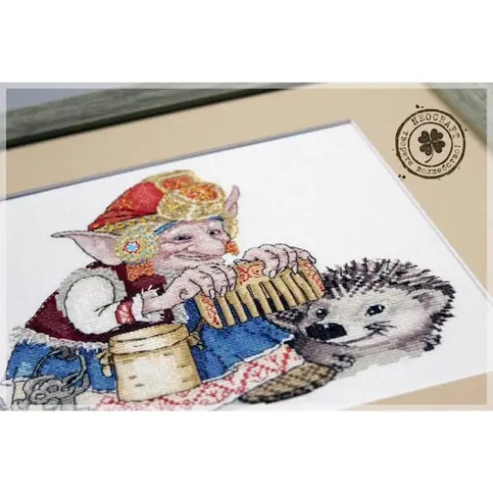 Neocraft Elf With Hedgehog Cross Stitch Kit {4}