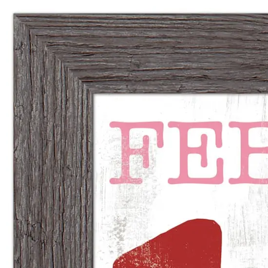 February Valentine's Day Western Gray Framed Print {4}