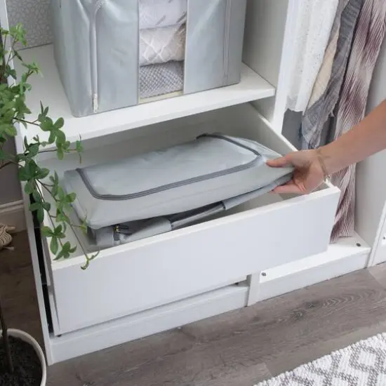 Simplify Gray Collapsible Storage Box with Handles {7}