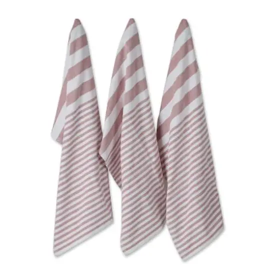 DII&reg; Barn Red Nautical Stripe Terry Dishtowels, 3ct. {1}