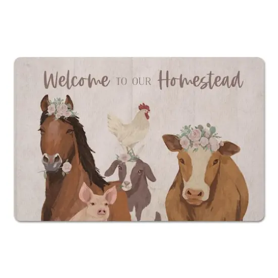 Welcome to Our Homestead 27" x 18" Floor Mat {1}