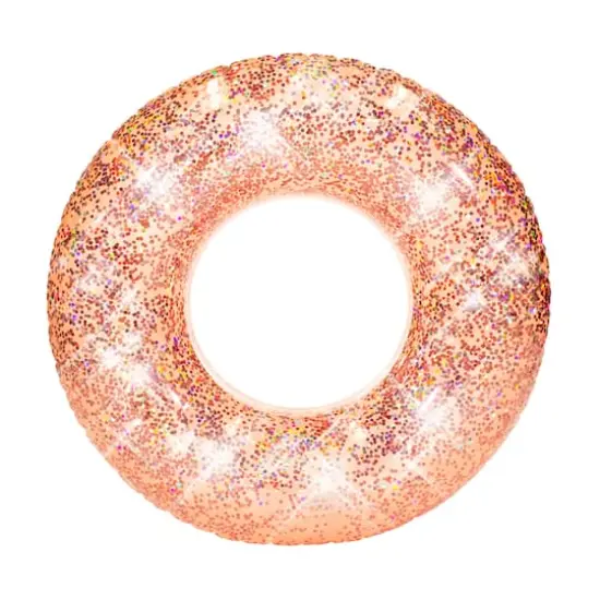 PoolCandy Glitterfied&reg; Rose Gold Jumbo Pool Tube {1}