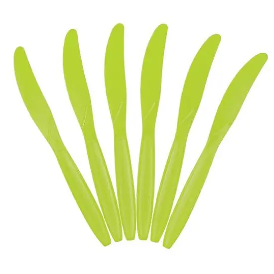 JAM Paper Premium Plastic Knives, 100ct. Lime Green {1}