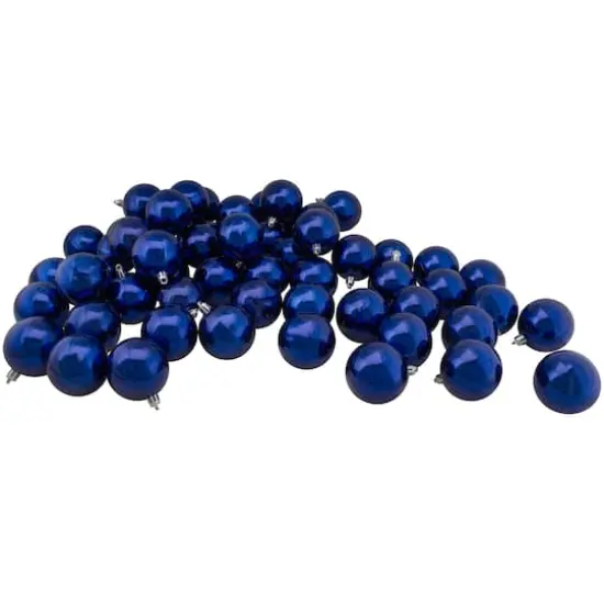 60ct Shiny Royal Blue Shatterproof Ball Ornaments {3}