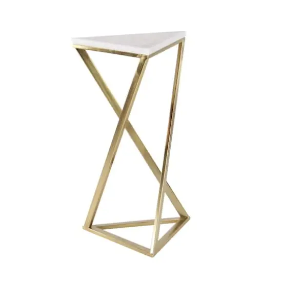 2ft. Gold Marble Contemporary Accent Table, 2ct. {4}