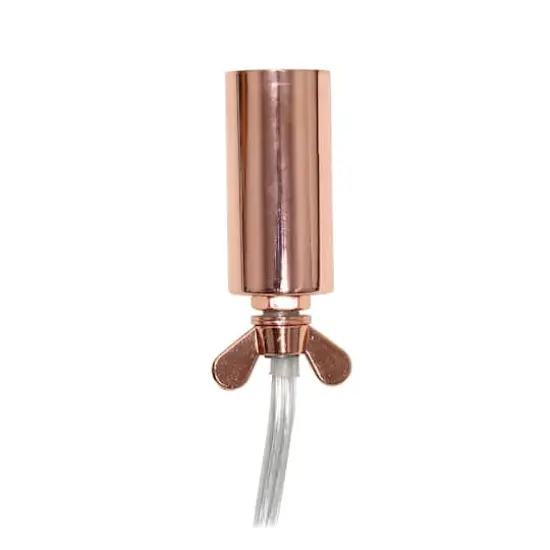 Lalia Home 10" Medium Metal Crystal Round Orb Table Lamp Rose Gold {7}