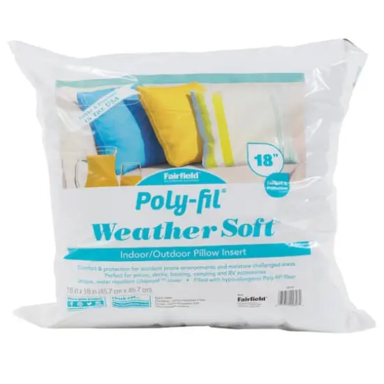 Poly-Fil&reg; Weather Soft&trade; Indoor/Outdoor Pillow Insert, 18" x 18" {1}