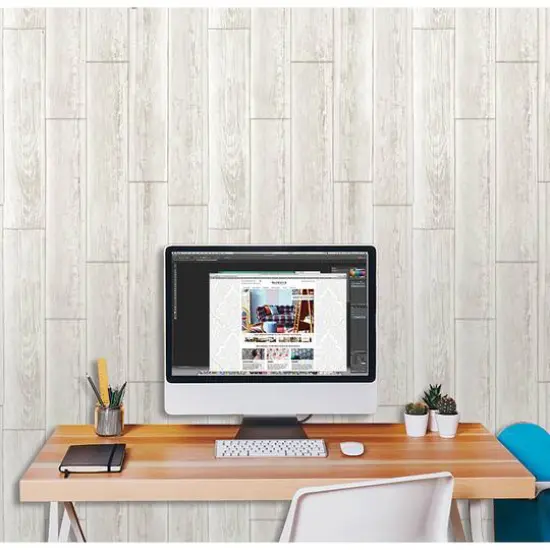 NuWallpaper Serene Cream Peel & Stick Wallpaper {7}