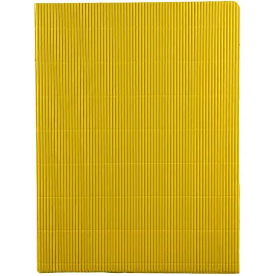 JAM Paper Corrugated Textured 2-Pocket Folders, 6ct. Yellow {1}