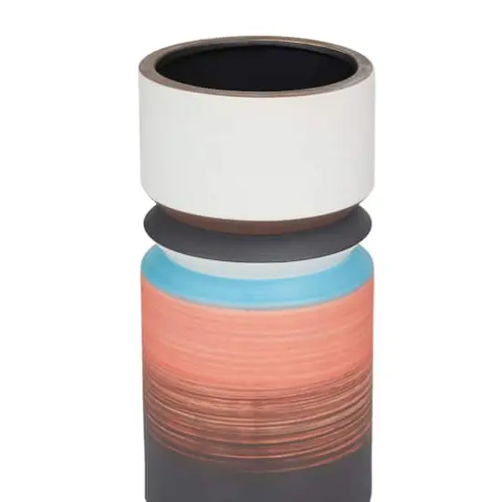 Set of 2 Multi Stoneware Modern Vase, 14" x 5" x 5" {4}