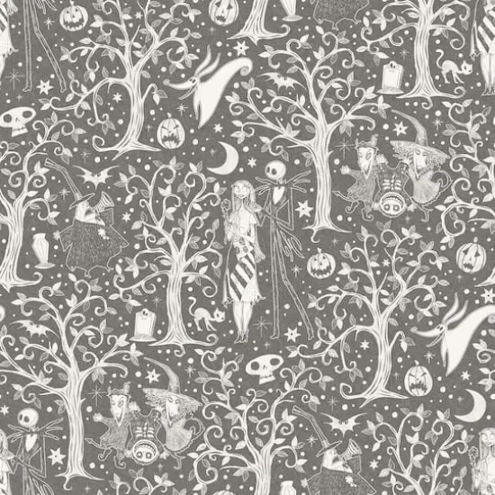 RoomMates Disney&reg; Tim Burton's The Nightmare Before Christmas Forest Peel & Stick Wallpaper Grey {1}